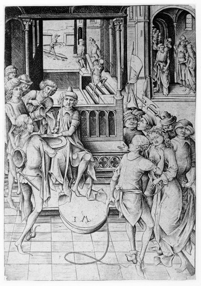 Pilate se lavant les mains - Israhel van Meckenem the younger